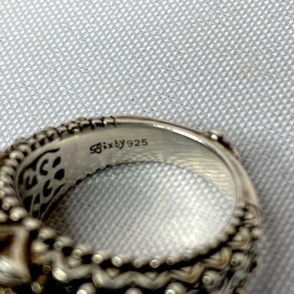 Barbara Bixby most beautiful Peridot sterling and 18k accents gold ring - Picture 6 of 7